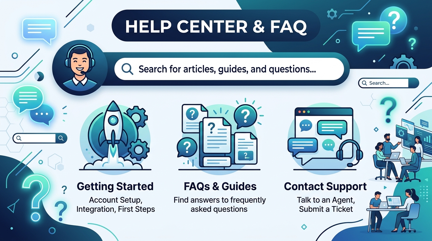 Helpdesk Conceptual Vector Mockup