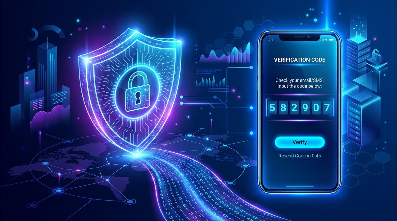 Cybersecurity Guard Illustration Mockup